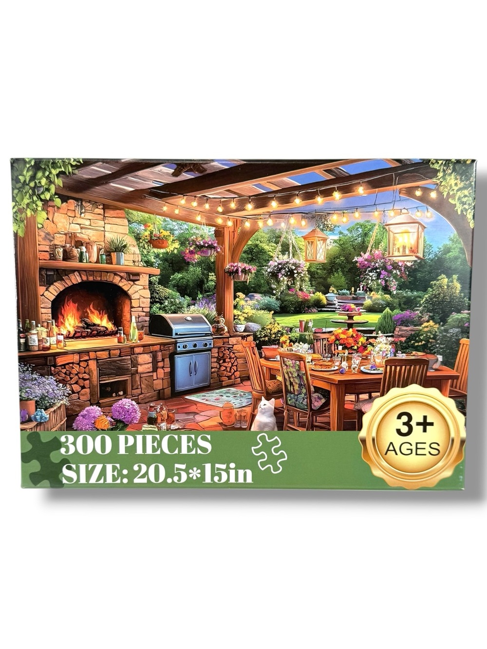 🧩 300 Piece Jigsaw Puzzle Manor Cat Outdoor